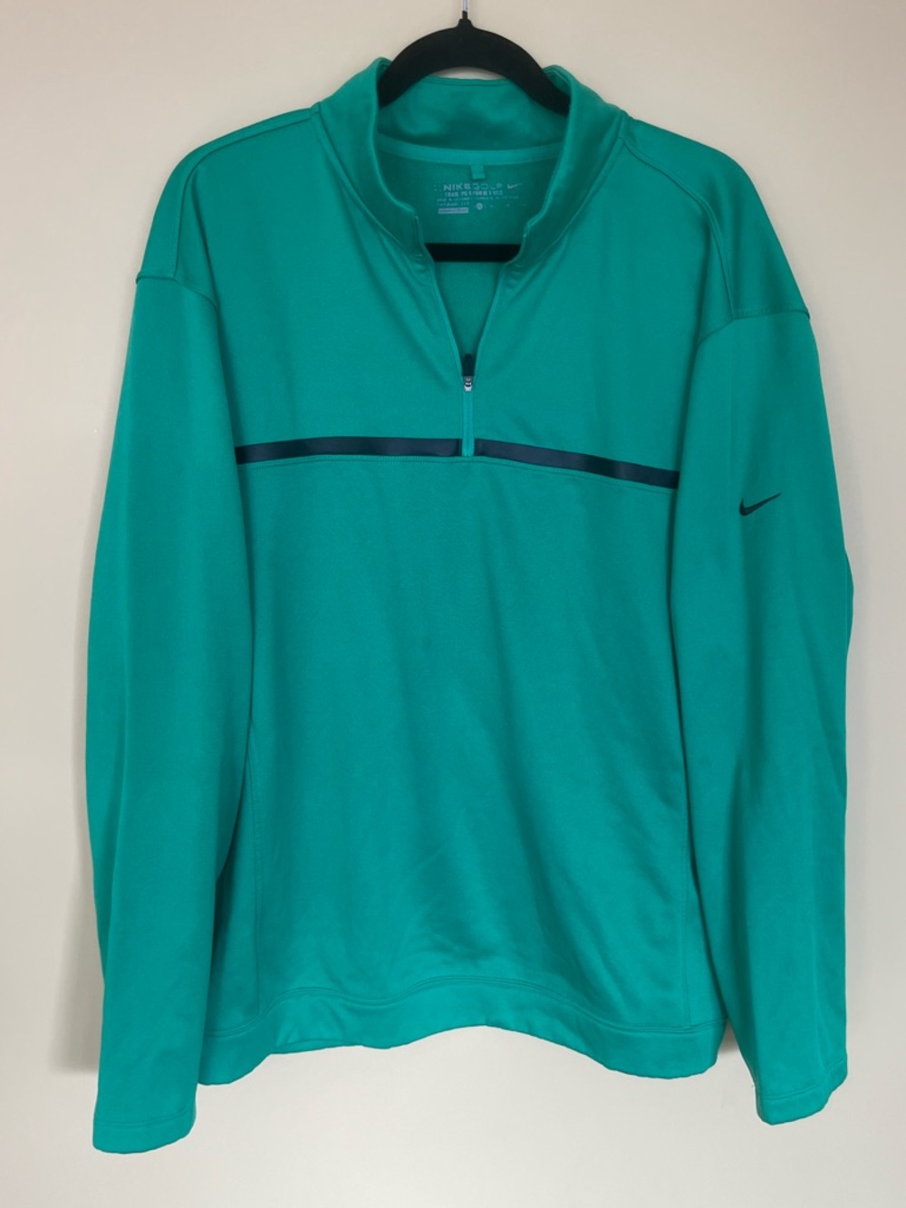 Nike Men’s Teal Half-Zip Pullover with Navy Accent